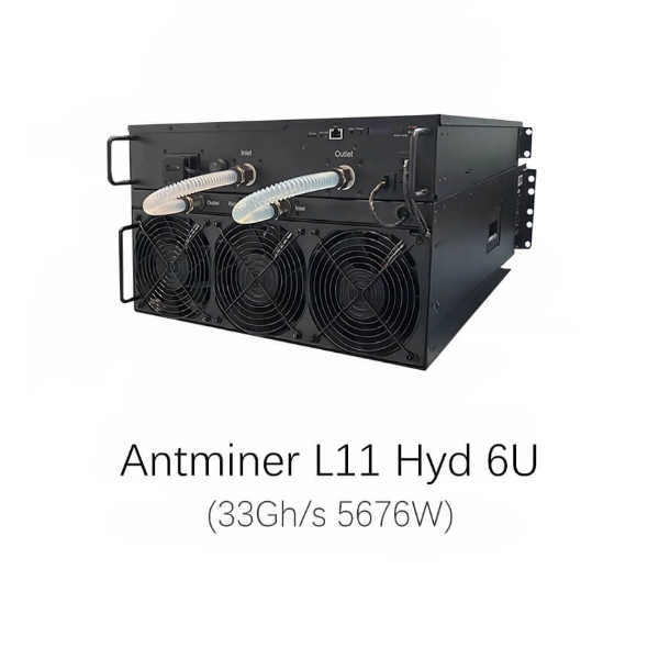 جهاز تعدين Dogecoin من Bitmain Antminer L11 Hyd 6U بسرعة 33 جيجاهرتز/ثانية واستهلاك 5676 واط