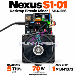 Nexus S1-01 5 TH/s Desktop Bitcoin Miner – BM1373 ASIC