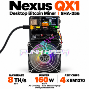 Nexus QX1 8 TH/s Desktop Bitcoin Miner – 4× BM1370