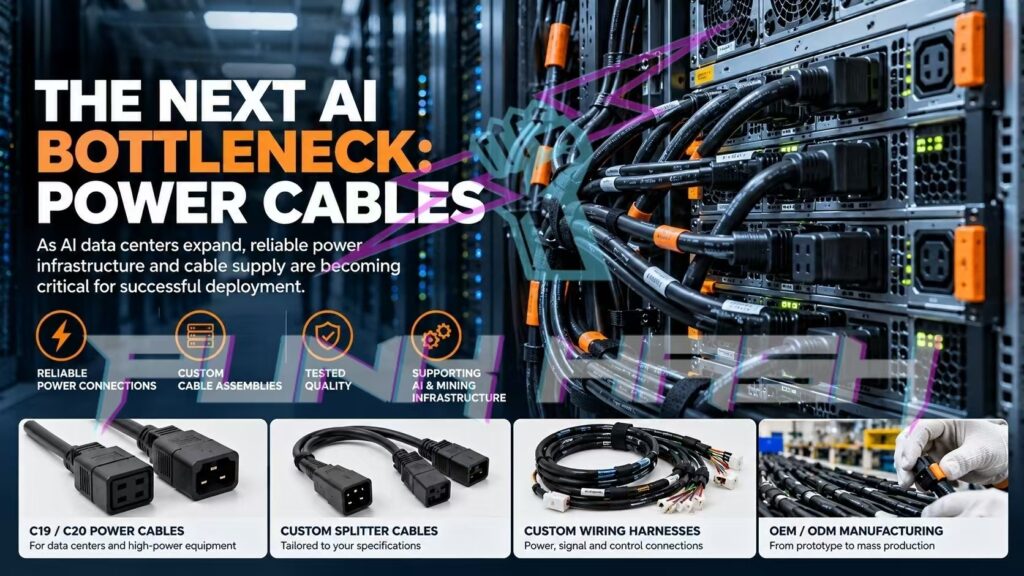 Custom Power Cable Assemblies for AI Data Centers and Bitcoin Mining Infrastructure